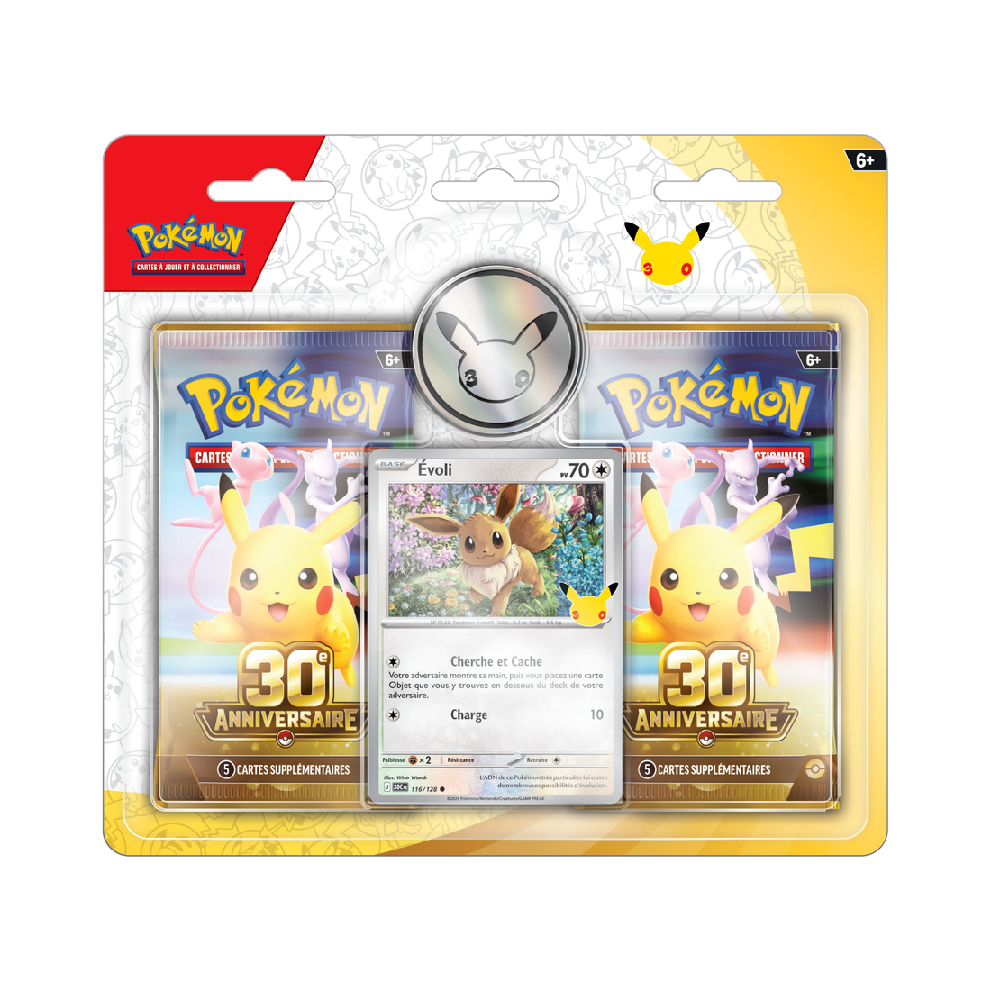 Blister 2 boosters Évoli 30e Anniversaire